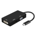 Adapter USB-C na VGA/HDMI/DVI Aisens A109-0343 Czarny 15 cm