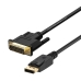 DisplayPort Αντάπτορας σε DVI Aisens A125-0366 Μαύρο 2 m