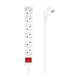 Regleta Enchufes 6 Tomas con Interruptor Aisens A154-0535 Blanco 1,4 m