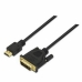 HDMI til DVI-kabel NANOCABLE 10.15.0502 1,8 m Sort 1,8 m