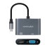 Adaptador USB-C a VGA/HDMI NANOCABLE 10.16.4303 Gris 4K Ultra HD