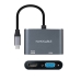 USB-C uz VGA/HDMI Adapteris NANOCABLE 10.16.4303 Pelēks 4K Ultra HD