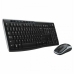 Tastatur med Trådløs Mus Logitech 920-004513 Svart Spansk Qwerty QWERTY