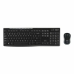 Angol nyelvű Billentyűzet és Vezeték nélküli Egér Logitech 920-004513 Fekete Spanyol Qwerty QWERTY