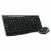 Tastatur med Trådløs Mus Logitech 920-004513 Svart Spansk Qwerty QWERTY