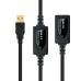 Cable Alargador USB NANOCABLE 10.01.0212 10 m Negro 10 m