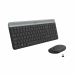 Клавиатура с мишка Logitech 920-009198 Черен Стомана Испанска Qwerty QWERTY