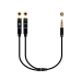 Kabel Audio Jack (3,5 mm) Splitter NANOCABLE 10.24.1202 30 cm Zwart