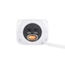 Regleta Enchufes 3 Tomas con Interruptor NANOCABLE 10.37.0001 1,4 m Blanco