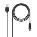 Cable USB A a USB-C NANOCABLE USB 2.0, 0.5m Negro 50 cm