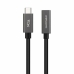 Kabel z rozgałęźnikiem USB-C NANOCABLE 10.01.4401-L150 Czarny 1,5 m (1 Sztuk)