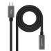 Kabel z rozgałęźnikiem USB-C NANOCABLE 10.01.4400 Czarny 50 cm (1 Sztuk)