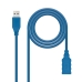 USB pagarinājumu Kabelis NANOCABLE 10.01.0902-BL 2 m Zils (1 gb.)