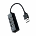 Hub USB NANOCABLE 10.16.4404 Schwarz (1 Stück)