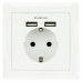 2 USB Portiga Seinapistik TooQ 10.35.0010 5V/2.4A Valge 2,4 A