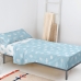 Set di Lenzuola HappyFriday Basic Kids Clouds Azzurro Singolo 2 Pezzi