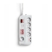 Pistikupesa - 5 Pistikupesa Lülitiga Salicru SPS SAFE Master USB 250 V (1,8 m)