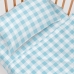 Set beddengoed HappyFriday Basic Kids Vichy Blauw Wieg voor baby's 2 Onderdelen