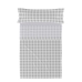 Jeu de draps HappyFriday Basic Kids Vichy Gris Lit 1 persone 180 x 270 cm 2 Pièces