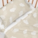 Bedding set HappyFriday Basic Kids Clouds Beige Baby Crib 2 Pieces