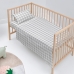 Set beddengoed HappyFriday Basic Kids Vichy Grijs Wieg voor baby's 2 Onderdelen