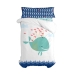 Set husă de pătură HappyFriday Moshi Moshi Whale Multicolor Pat 105 2 Piese