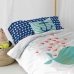 Dekbedovertrek set HappyFriday Moshi Moshi Whale Multicolour Bed van 105 2 Onderdelen