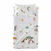 Jeu de draps HappyFriday HF Mini Savanna Multicouleur Lit de bébé 2 Pièces