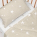 Conjunto de Lençóis HappyFriday Basic Kids Little star Bege Berço de Bebé 2 Peças