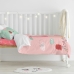 Parure de couette HappyFriday Moshi Moshi Hola Multicouleur Lit de bébé 2 Pièces