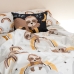 Set husă de pătură HappyFriday Moshi Moshi Sleepy Sloth Multicolor Pat 80/90 2 Piese