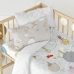 Dekbedovertrek set HappyFriday Le Petit Prince Voyageur Multicolour Wieg voor baby's 2 Onderdelen
