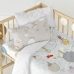 Duvet cover set HappyFriday Le Petit Prince Voyageur Multicolour Baby Crib 2 Pieces