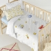 Duvet cover set HappyFriday Le Petit Prince Son Monde Multicolour Baby Crib 2 Pieces