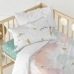 Duvet cover set HappyFriday Le Petit Prince Nuages Multicolour Baby Crib 2 Pieces