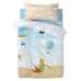 Duvet cover set HappyFriday Le Petit Prince Montgolfiere Multicolour Baby Crib 2 Pieces