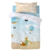 Set pokrivača za poplun HappyFriday Le Petit Prince Montgolfiere Pisana Dječji krevetić 2 Dijelovi