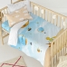 Σετ κάλυμμα παπλώματος HappyFriday Le Petit Prince Montgolfiere Πολύχρωμο Κούνια Μωρού 2 Τεμάχια