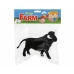 Touro Funny Farm Preto 16 x 11 cm