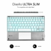 Bluetooth-клавиатура с подставкой для планшета Subblim SUB-KBT-SMBT50 Серебристый Испанская Qwerty QWERTY