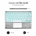 Teclado Bluetooth con Soporte para Tablet Subblim SUB-KBT-SMBT50 Plateado Qwerty Español QWERTY