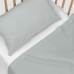 Set di Lenzuola HappyFriday BASIC KIDS Grigio Culla Neonato 2 Pezzi