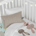 Duvet cover set HappyFriday Moshi Moshi Rabbit Family Multicolour Baby Crib 2 Pieces