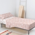 Juego de Sábanas HappyFriday Basic Kids Clouds Rosa Cama de 105 180 x 270 cm 2 Piezas