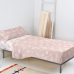 Set beddengoed HappyFriday Basic Kids Clouds Roze Bed van 105 180 x 270 cm 2 Onderdelen
