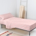 Set beddengoed HappyFriday Basic Kids Vichy Roze Bed van 80/90 2 Onderdelen