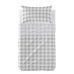 Bedding set HappyFriday Basic Kids Vichy Grey Baby Crib 2 Pieces