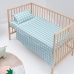 Bettwäsche-Set HappyFriday Basic Kids Vichy Blau Babybettchen 2 Stücke