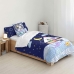 Housse de Couette Bella Ciao Sea Multicouleur 175 Fils 155 x 220 cm