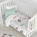 Parure de couette HappyFriday Moshi Moshi Best Buddies Multicouleur Lit de bébé 2 Pièces